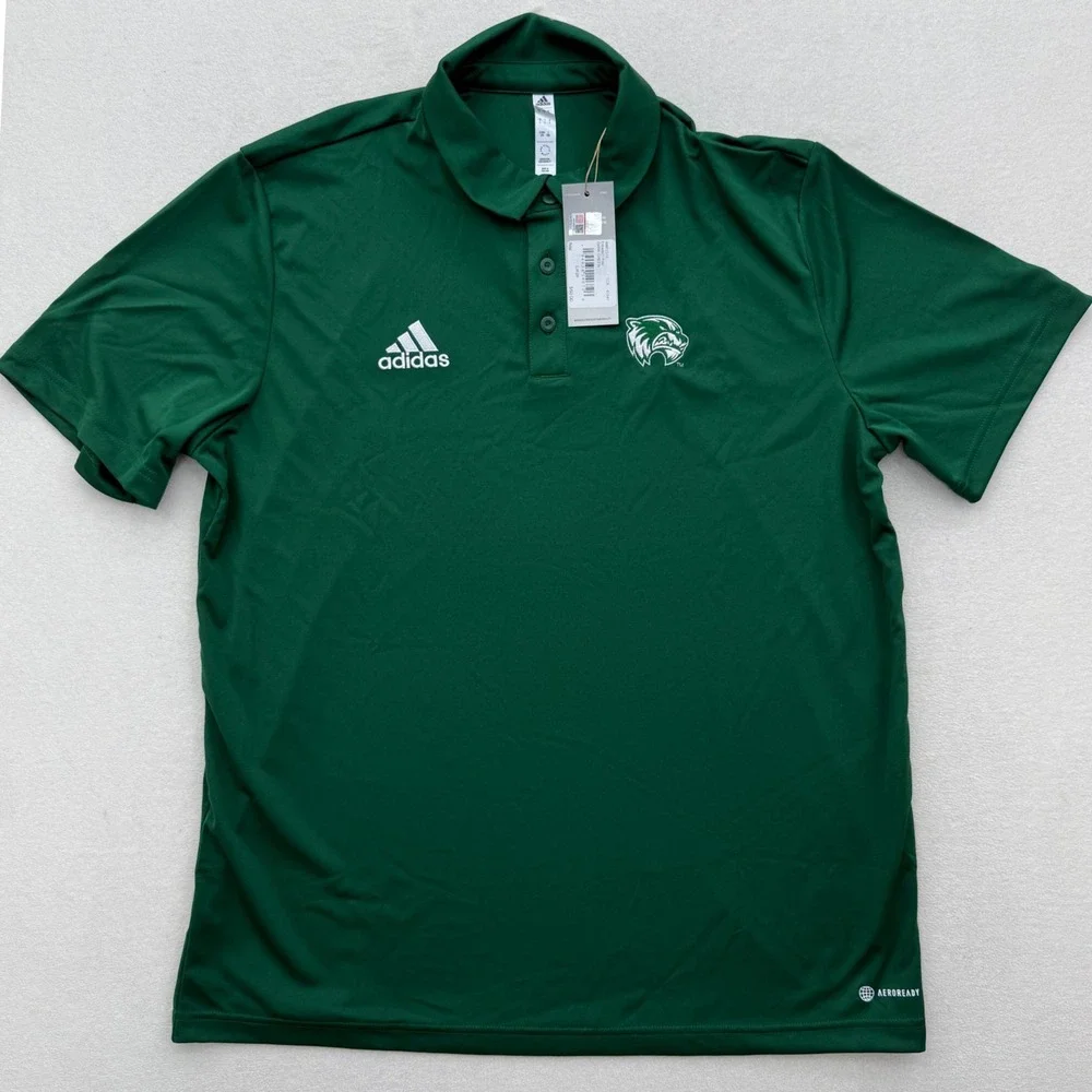 Adidas Entradas 22 Polo Shirt Mens L Large Utah Valley Green Performance Golf‎